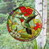 4 Pieces Stained Glass Window Clings Anti-Collision Bird Sunflower Bee Window Clings Decals Removable Non Adhesive Vinyl