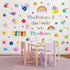 Kids Wall Decals Classroom Decals Colorful Inspirational Quotes Wall Stickers Motivational Sticker Splatter Handprint Wall Decals
