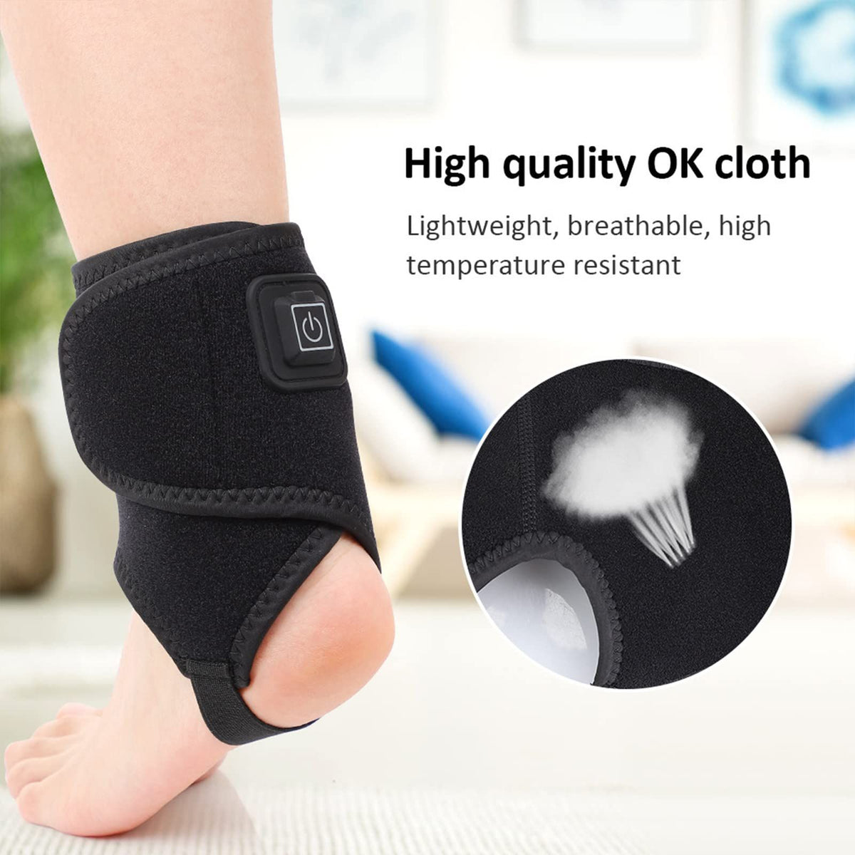 Electric Heating Ankle Brace Sprain Pain Relief Sports Injuries Joint Recovery USB Ankle Warmer Wrap Support Guard