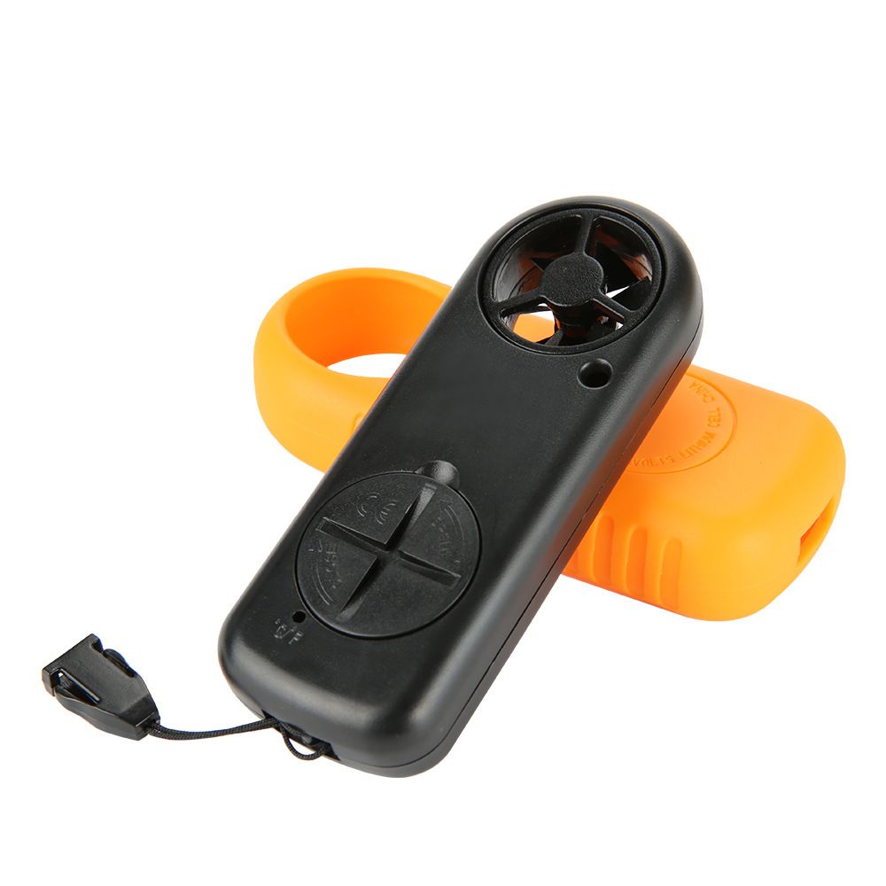 Digital Tester Digital Anemometer Wind Speed Mini Air Velocity Airflow Temperature with LCD Backlight Wind Speed Meter Barometer