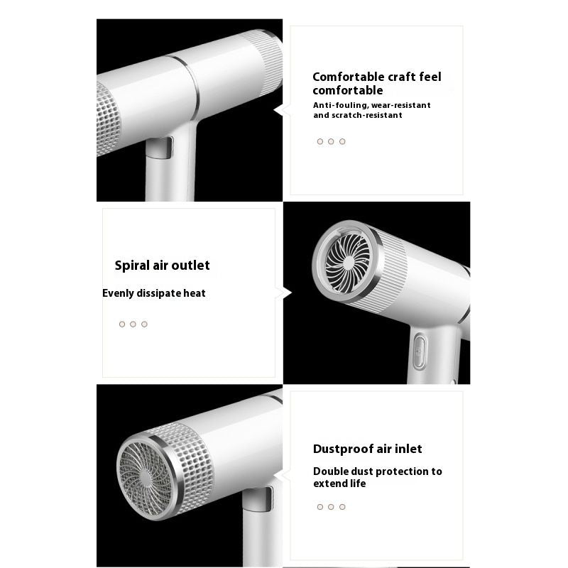 Professional Hair Dryer - Lightweight, Powerful Pro Salon Blow with Diffuser & 3 Concentrator Nozzle Attachment Tools