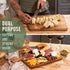 Chopping Board with Handle for Meat, Cheese Board, Vegetables, Bread, and Charcuterie - Decorative Wooden Serving Board