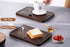Small Walnut Wood Cutting Board for Kitchen with Juice Groove Handles Non-slip Mats Thick Reversible Butcher Block Chopping Board