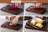 Small Walnut Wood Cutting Board for Kitchen with Juice Groove Handles Non-slip Mats Thick Reversible Butcher Block Chopping Board