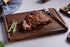 Small Walnut Wood Cutting Board for Kitchen with Juice Groove Handles Non-slip Mats Thick Reversible Butcher Block Chopping Board