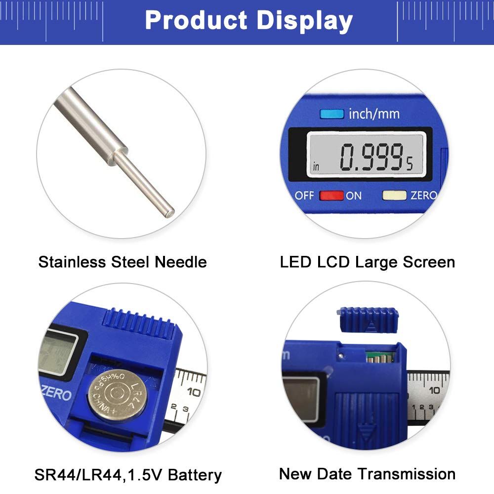 Digital Tire Tread Depth Gauge - Digital Tire Gauge Meter Measurer LCD Display Tread Checker Tire Tester for Cars Trucks Vans SUV