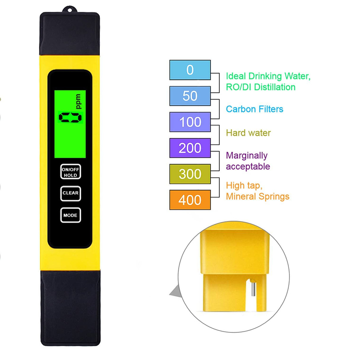 Meter Digital Water Quality Tester,Temperature & Conductivity Meter 3 in 1, Meter, Digital Water Hardness Testers