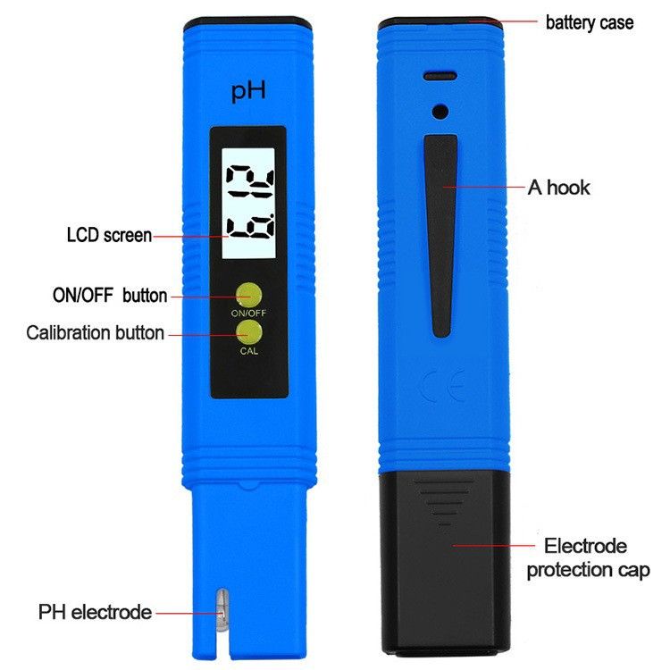 PH Meter for Water, PH Tester 0.01High Accuracy Water Quality Tester with 0-14 PH Measurement Range, PH Meter