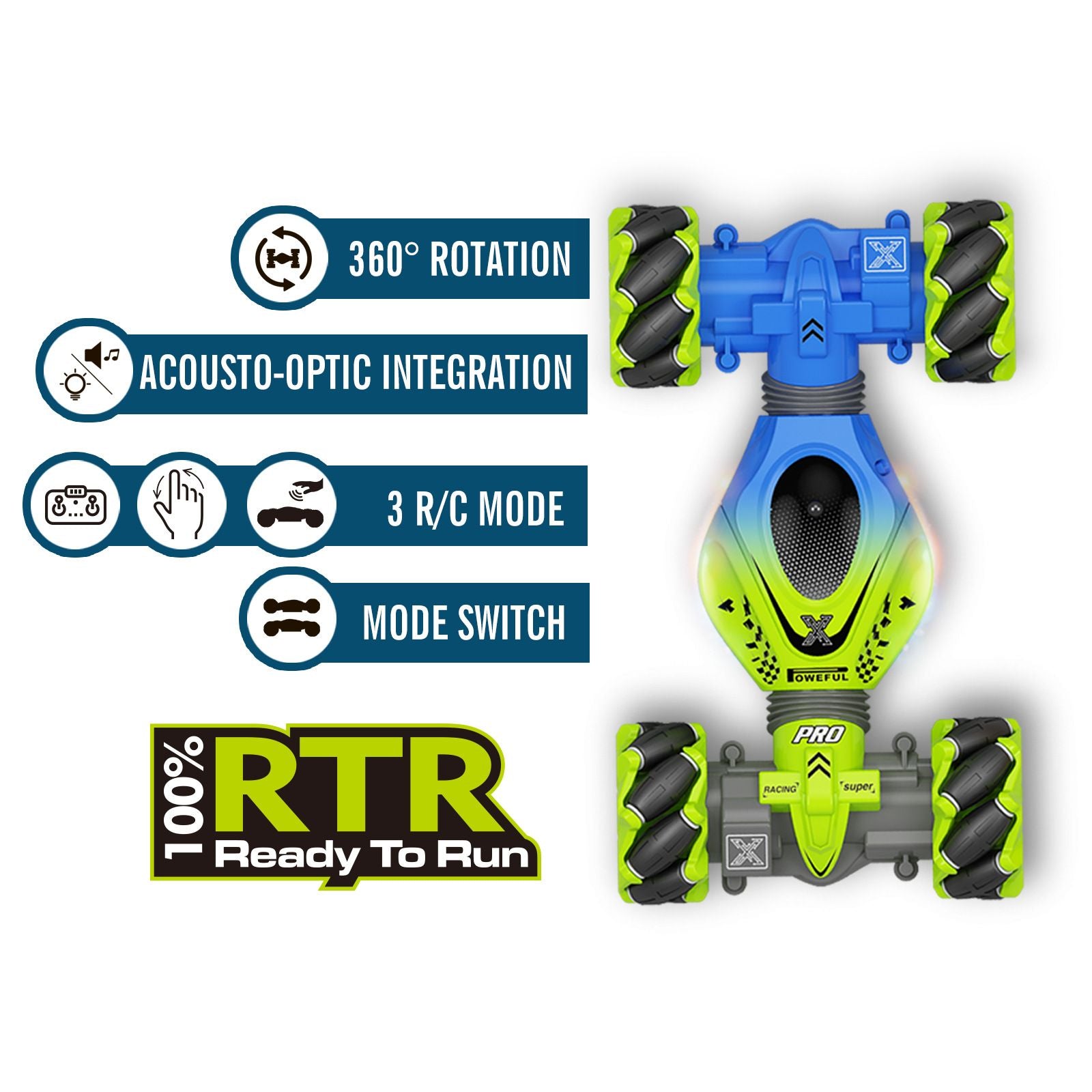 2.4G Car Gesture Sensing Stunt Twist Car Climbing Remote Control Car Drift Stunt Car with Lights and Music Children's Electric