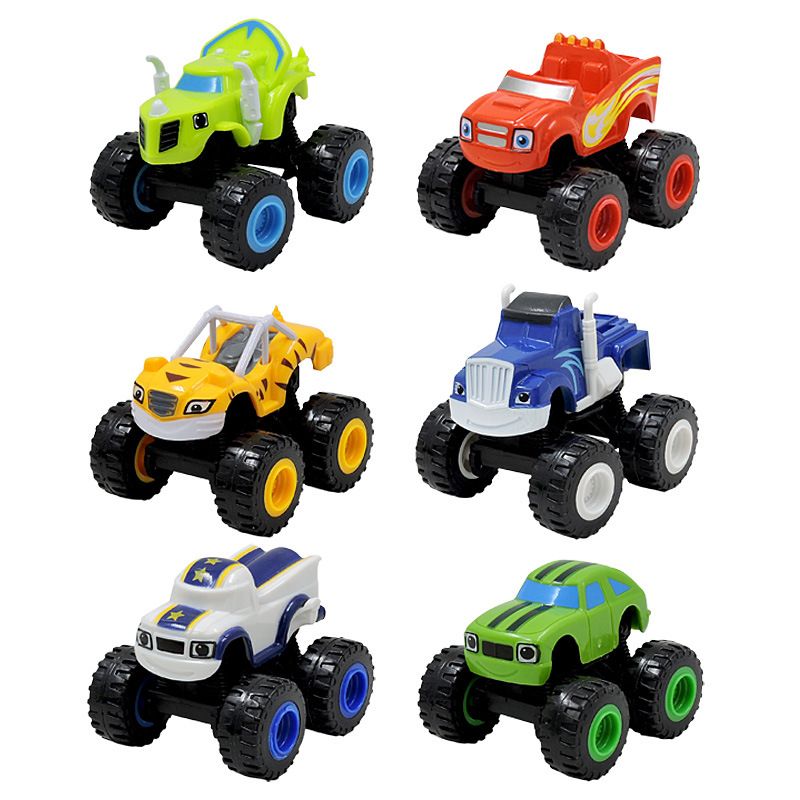 Monster Truck Toys for Kids - 6PCS The Monster Machines Racers Metal Push-Along Vehicles for Preschool Kids Ages 3 Years and Older