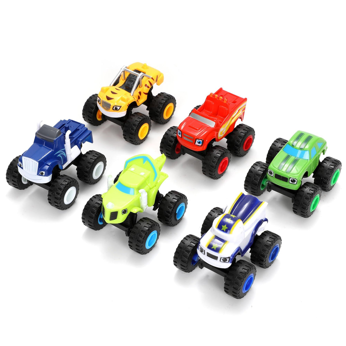 Monster Truck Toys for Kids - 6PCS The Monster Machines Racers Metal Push-Along Vehicles for Preschool Kids Ages 3 Years and Older