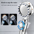 Propeller Driven Turbo Charged Spinning Shower Head Handheld Turbocharged Pressure Shower with Filter and Adjustable Switch