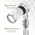 Propeller Driven Turbo Charged Spinning Shower Head Handheld Turbocharged Pressure Shower with Filter and Adjustable Switch