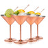 Stainless Steel Martini Glasses Set of 4 with picks， 8oz Unbreakable Martinin Glasses，Outdoor Drinkware for ice cream