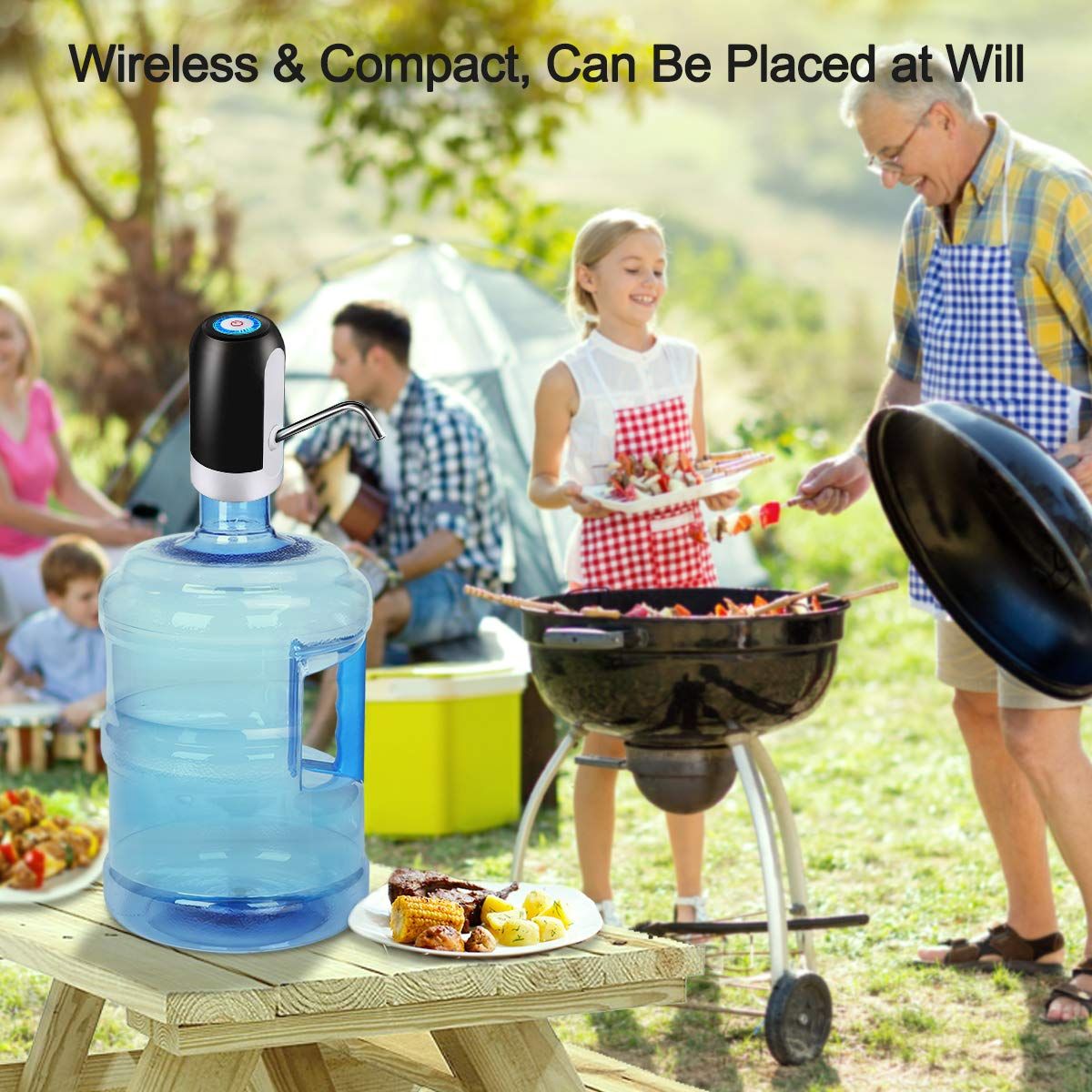 Water bottle pump, 5-gallon water bottle water dispenser, USB charging automatic water pump, portable electric water dispenser