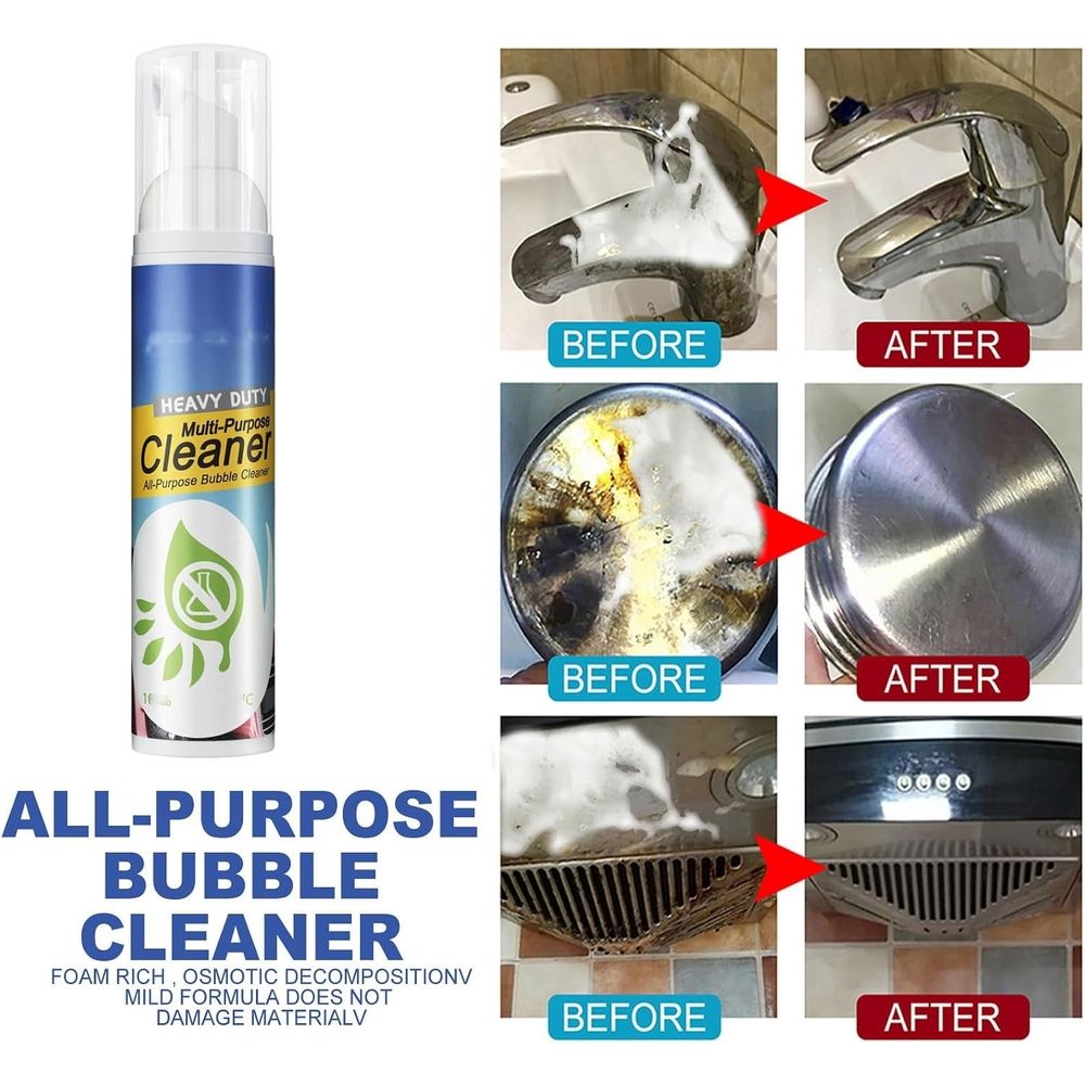 Heavy Duty Multi-Purpose Foam Cleaner，Multipurpose Car Interior Foam Cleaner, Removes Grease, Stains For Cars, Kitchens, Upholstery & More