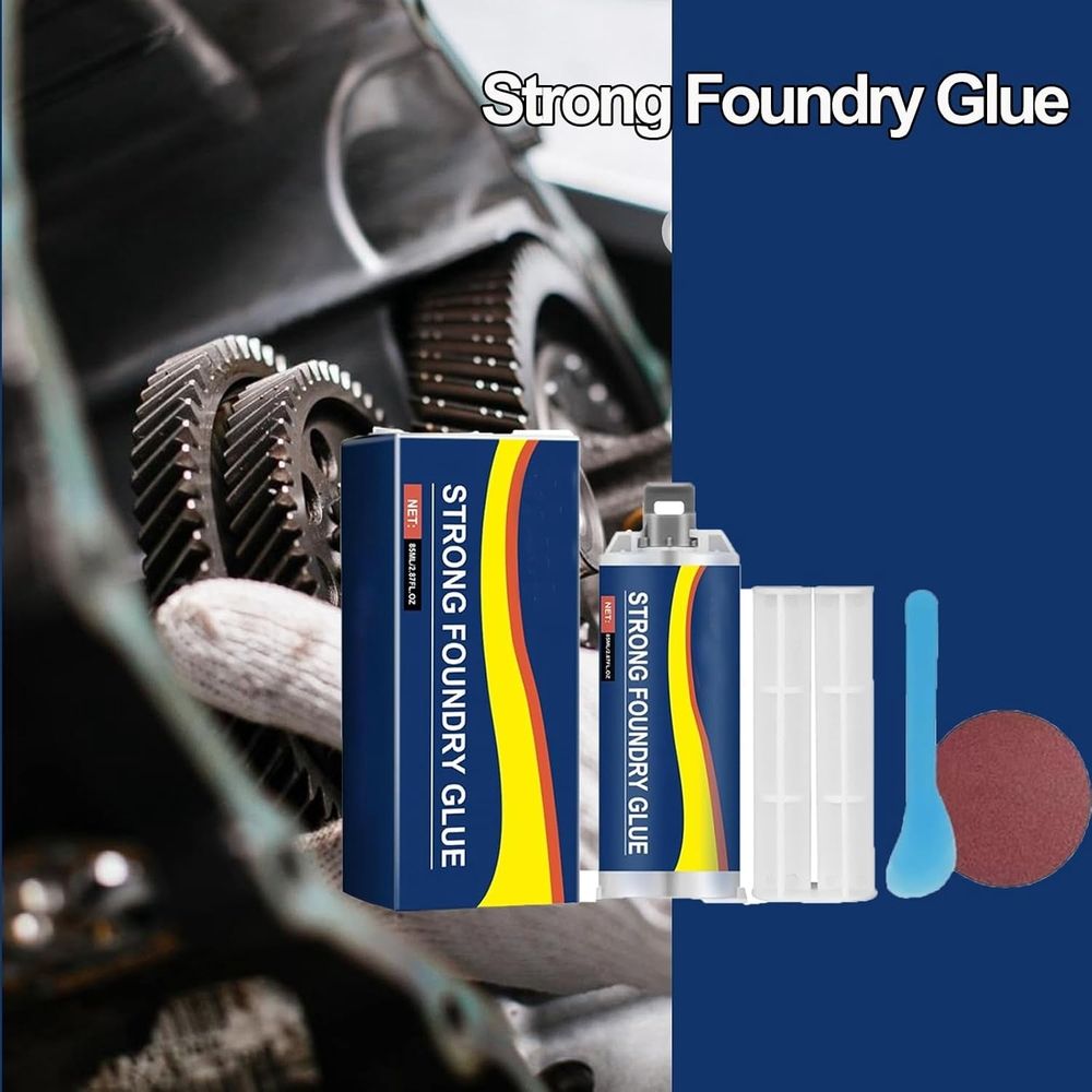 Waterproof & High-Temperature Resistant Metal Repair Adhesive, Metal Repair Glue, Strong Foundry Glue,  Upgraded Metal Resistant Casting Repair for Plastic and Steel Crack Repair