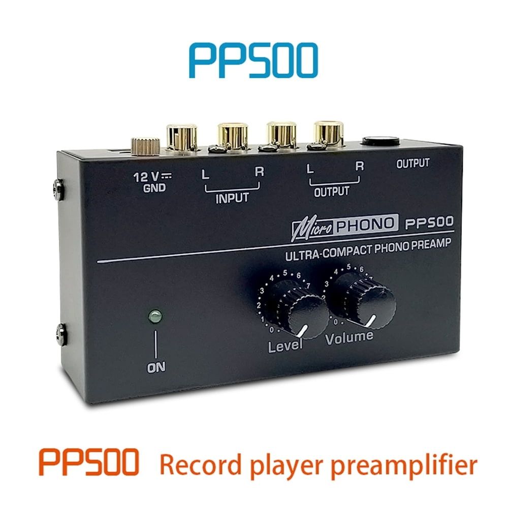 PP500 Record Player Preamplifier Vinyl Turntable Amplifier Preamplifier Turntable Volume ma710