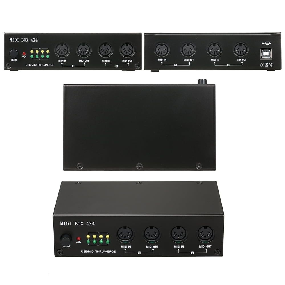 UM4x4 USB MIDI Interface 4 in /4 Out 64 Channels 4i/4o + Merge 2i4o Box pwm25