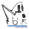 Gaming USB Microphone Noise Cancellation Condenser Mic for Pc Podcast Microphone with Boom Bracket C