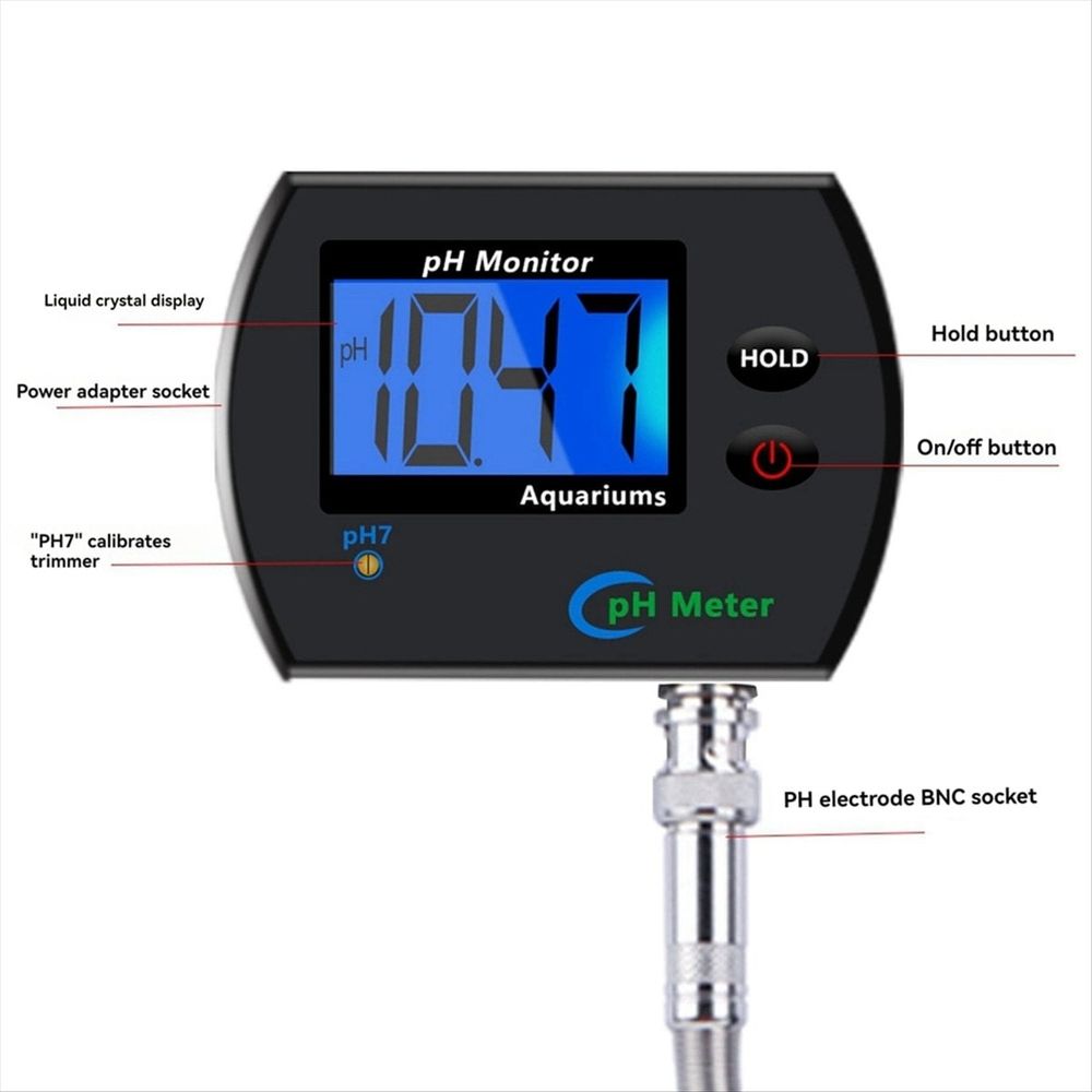 Digital Ph Meter Aquarium Drinking Water Online PH Monitor Professional Accurate Water Quality Tester EU Plug