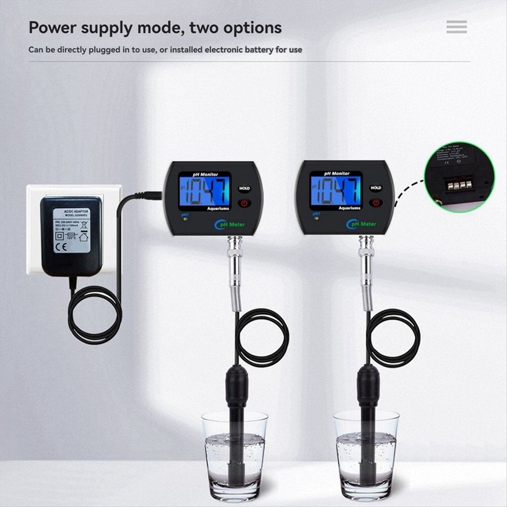 Digital Ph Meter Aquarium Drinking Water Online PH Monitor Professional Accurate Water Quality Tester EU Plug