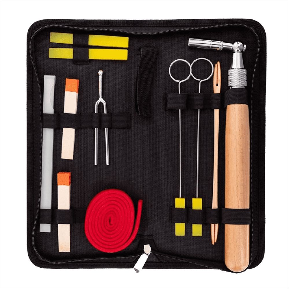 WM25 Professional Piano Tuning Kit Piano Tuning Hammer and Mute Kit Piano Tuning Kit 12 PCS