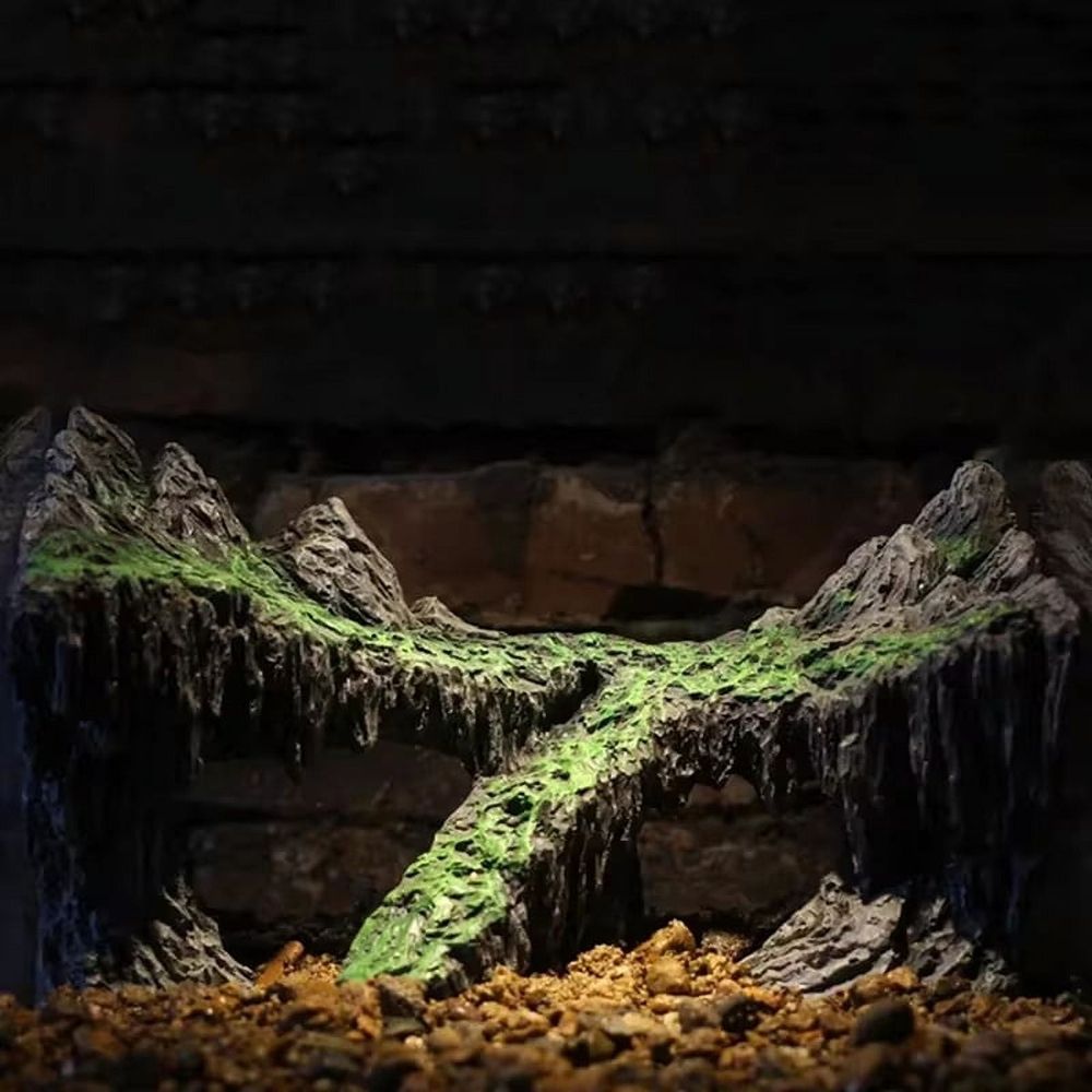 Resin -Aquarium Decoration Fish Tank Simulated Rock Mountain Ornament Rocks Cave for Fish Rest Hide Play Breed,A