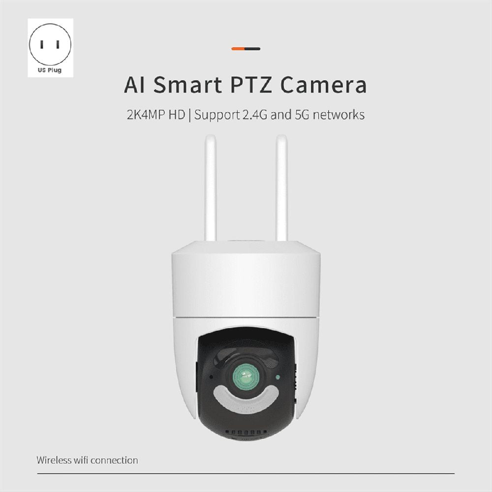 Tuya Smart Camera for Outdoor Wireless WIFI 2.4G/5G HD 4MP Rotatable Surveillance Camera Video Night Vision US Plug