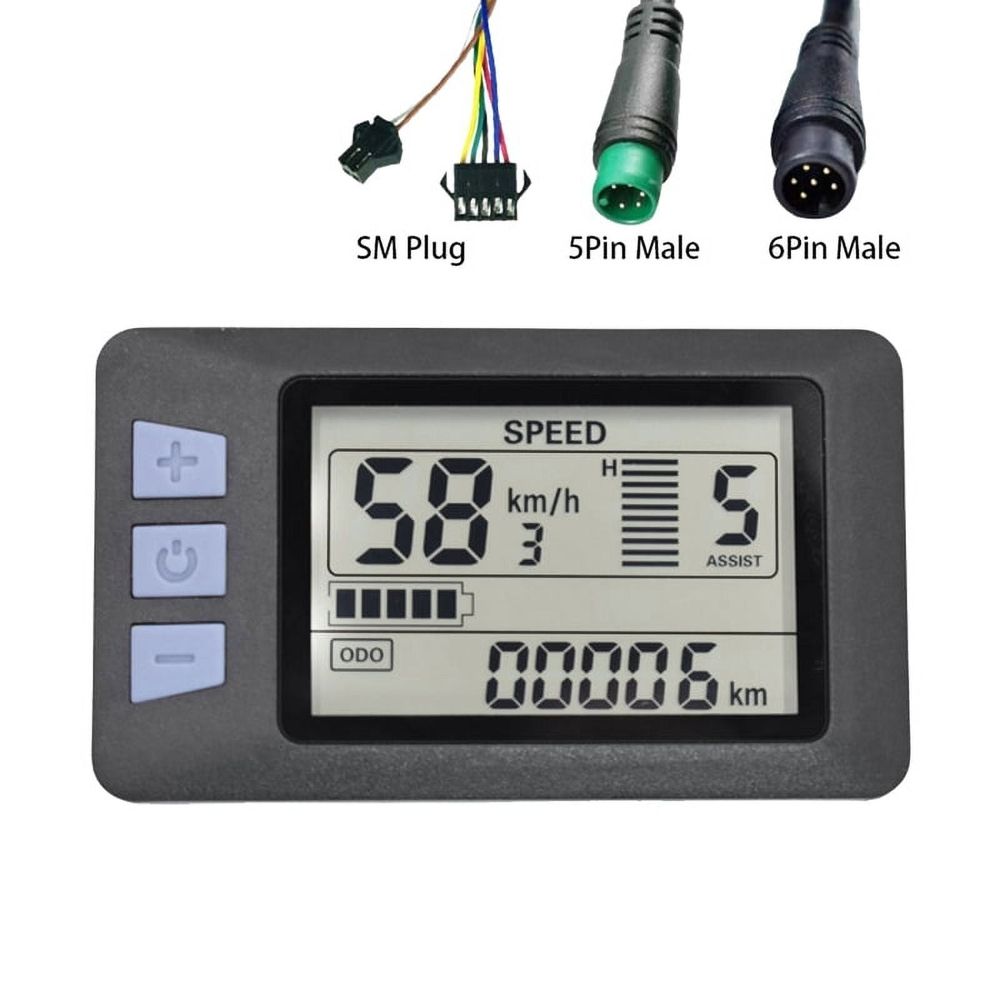 P3H LCD Display Meter Dashboard 24V 36V 48V 60V Electric Bike Meter Display Panel for Electric Scooter(SM)