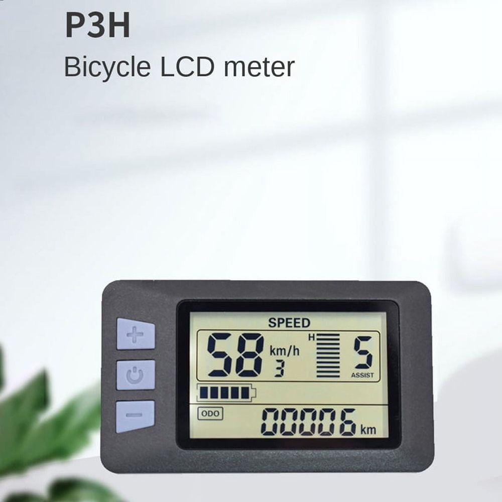 P3H LCD Display Meter Dashboard 24V 36V 48V 60V Electric Bike Meter Display Panel for Electric Scooter(SM)