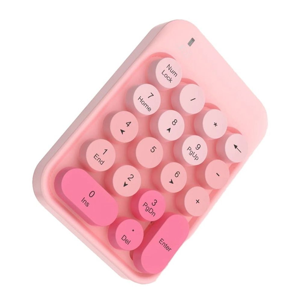 2.4g Wireless Numeric Keypad Cute Mixed Color Financial Special Nine-Key Password Carry It Easily,Pink Mixed Color