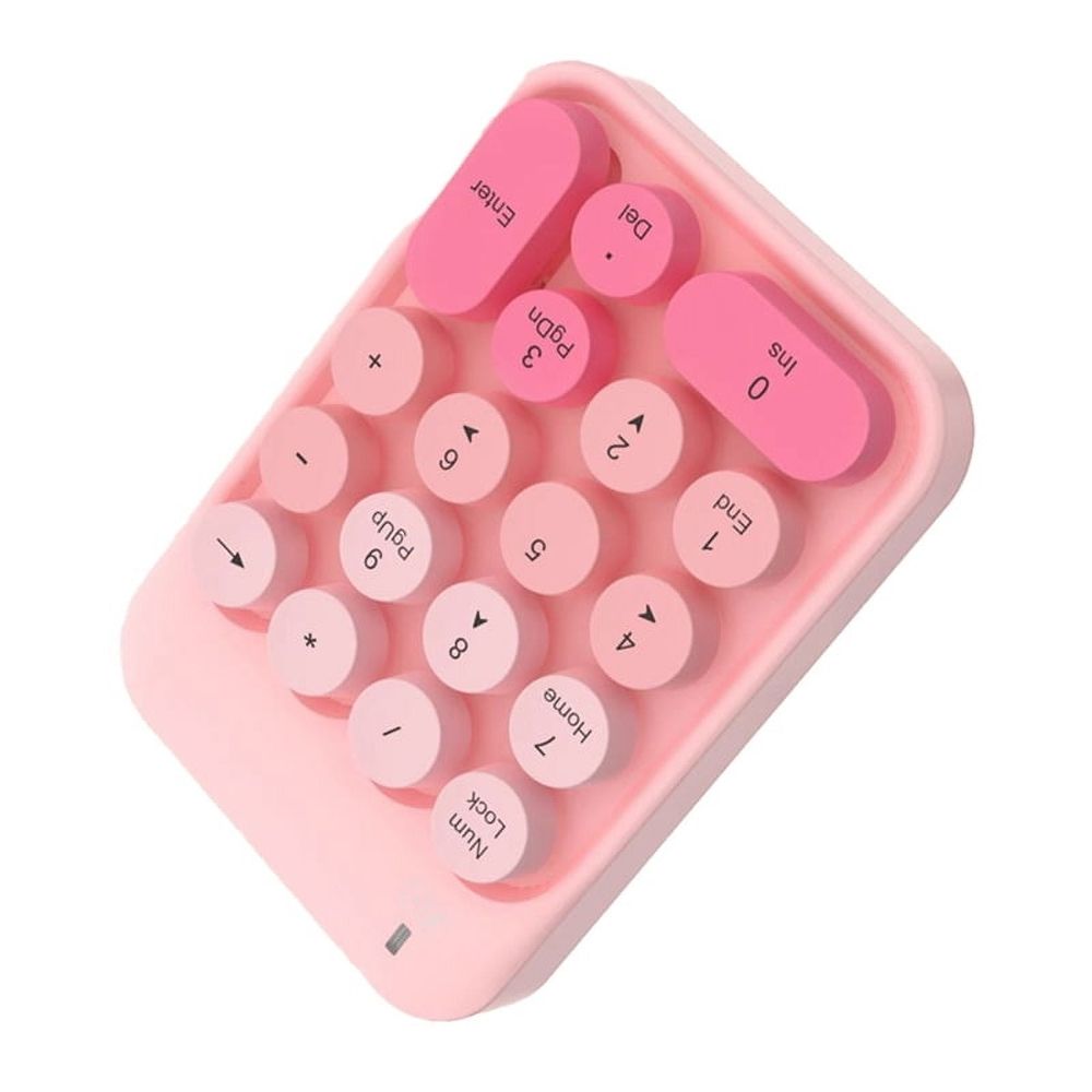 2.4g Wireless Numeric Keypad Cute Mixed Color Financial Special Nine-Key Password Carry It Easily,Pink Mixed Color