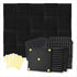 12 Pack Acoustic Foam Panels 1 X 12 X 12inch Soundproofing Noise Cancelling Wedge Panels for Home Office Recoding Studio