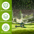 Metal Rotary Lawn Sprinkler 3 Arm Heavy Duty 360 Degree Automatic Revolving Whirling Water Sprinkler with Wheeled Base