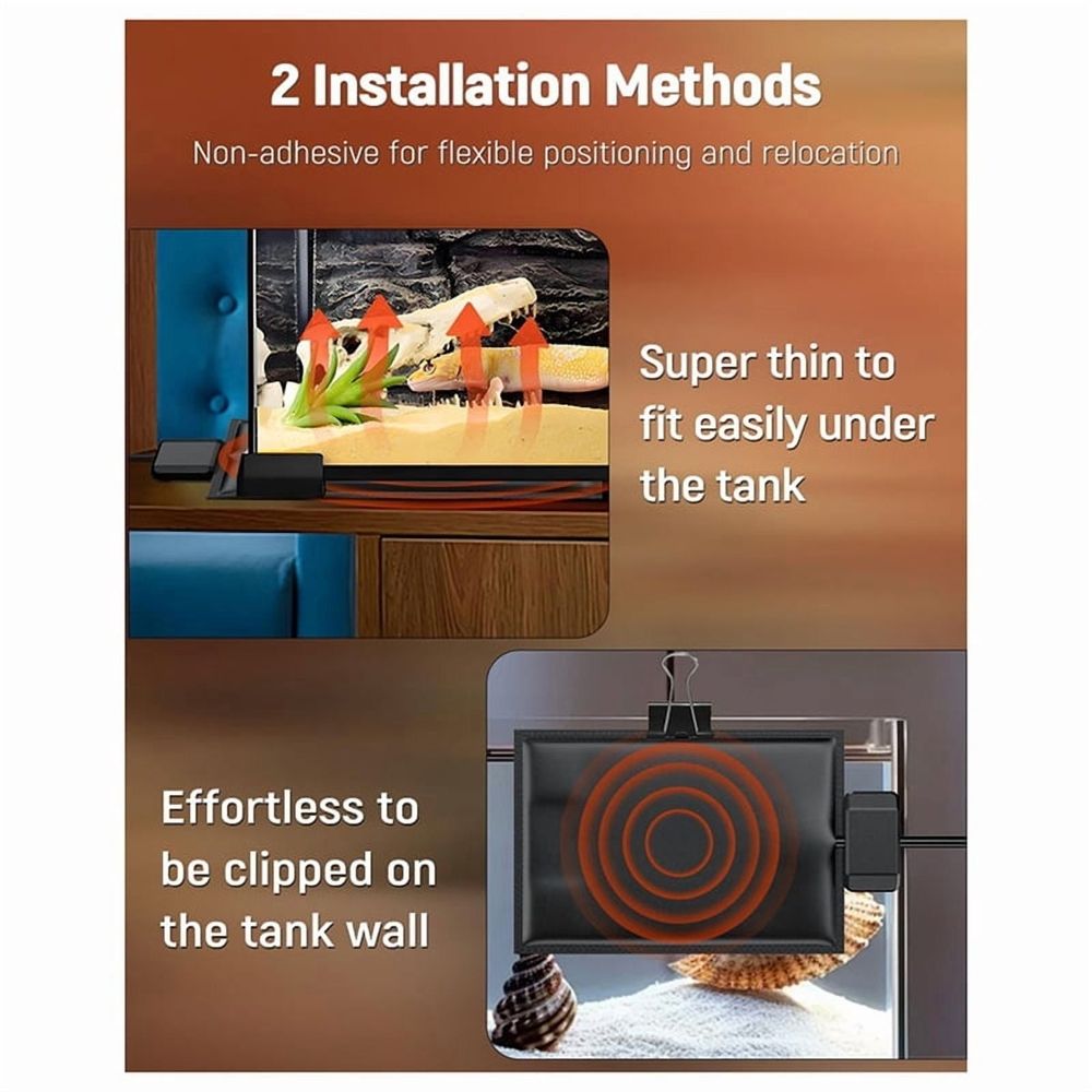 5W Reptile Heat Pad with Digital Thermostat & Timer 7 X 5Inch Reptile Heating Pad Tank Heater Terrarium Heat Mat US Plug
