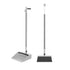37.8in Broom and Dustpan Set Foldable Hand Broom, Broom with Dustpan Combo Set 180-degree Rotatable Brooms and Dustpan Set Non-Stick Hair Dustpan Sweeping Brooms(White)