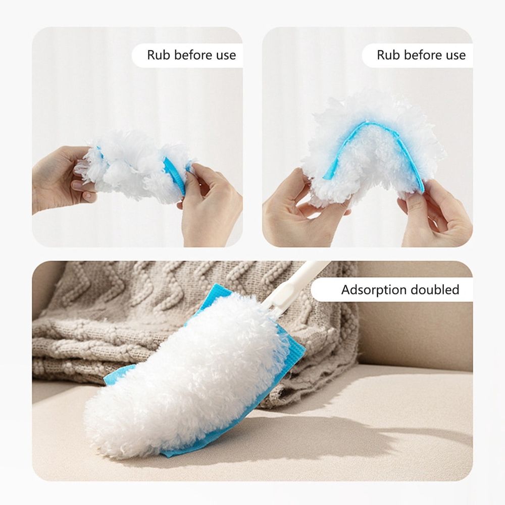 Disposable Duster Kit, 37.8in Extendable Handle, Electrostatic Cleaning Tool, 11 Piece Set for Furniture Blinds Ceiling Fan Cleaning