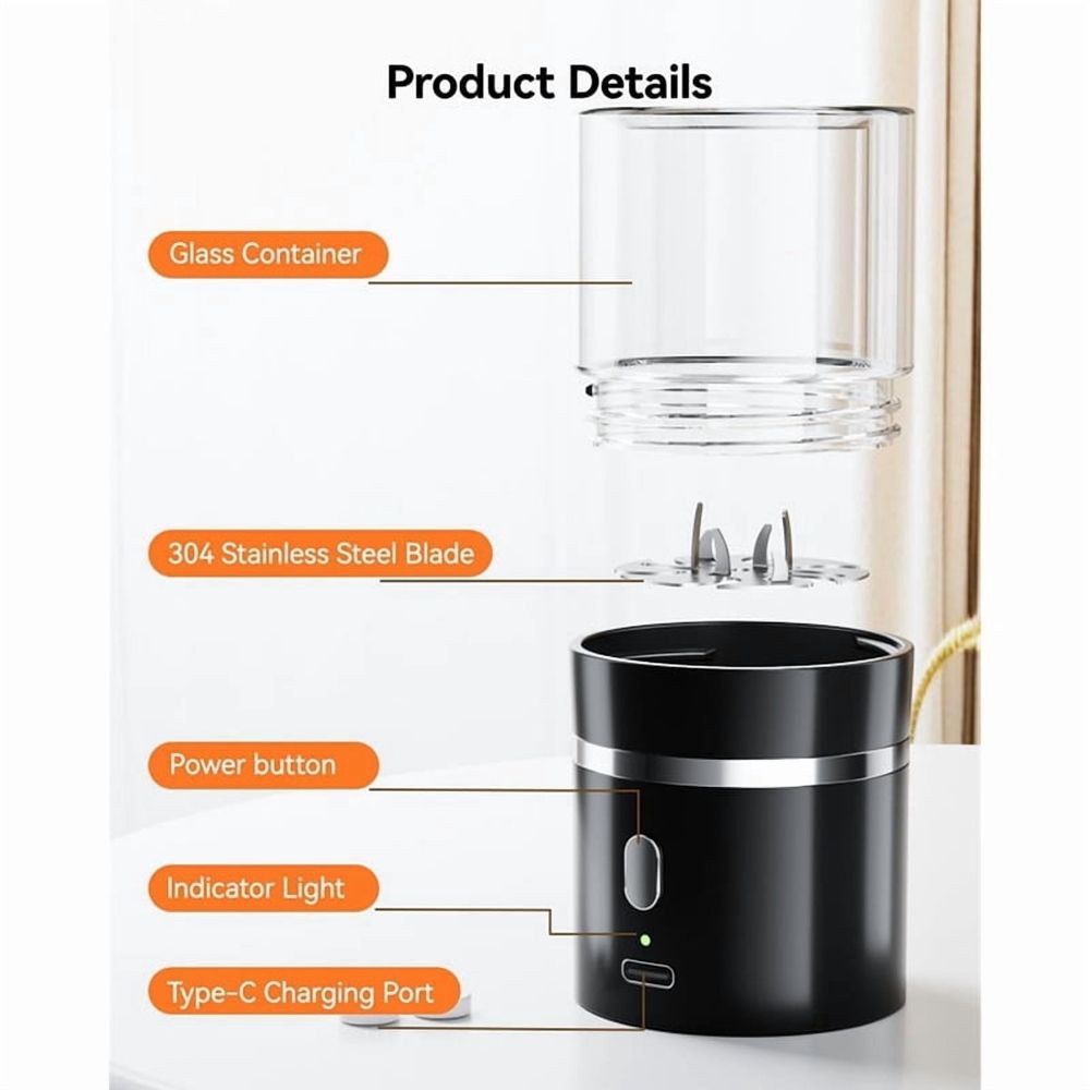 Electric Pill Crusher,Portable Cordless Pill Crusher Fine Powder for Travel,Easily Crush Pills&Vitamins for Elderly,Pets