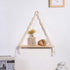 Wall Hanging Shelf - Boho Wood Shelves with Beads, Farmhouse Floating Rustic Plant