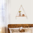 Wall Hanging Shelf - Boho Wood Shelves with Beads, Farmhouse Floating Rustic Plant