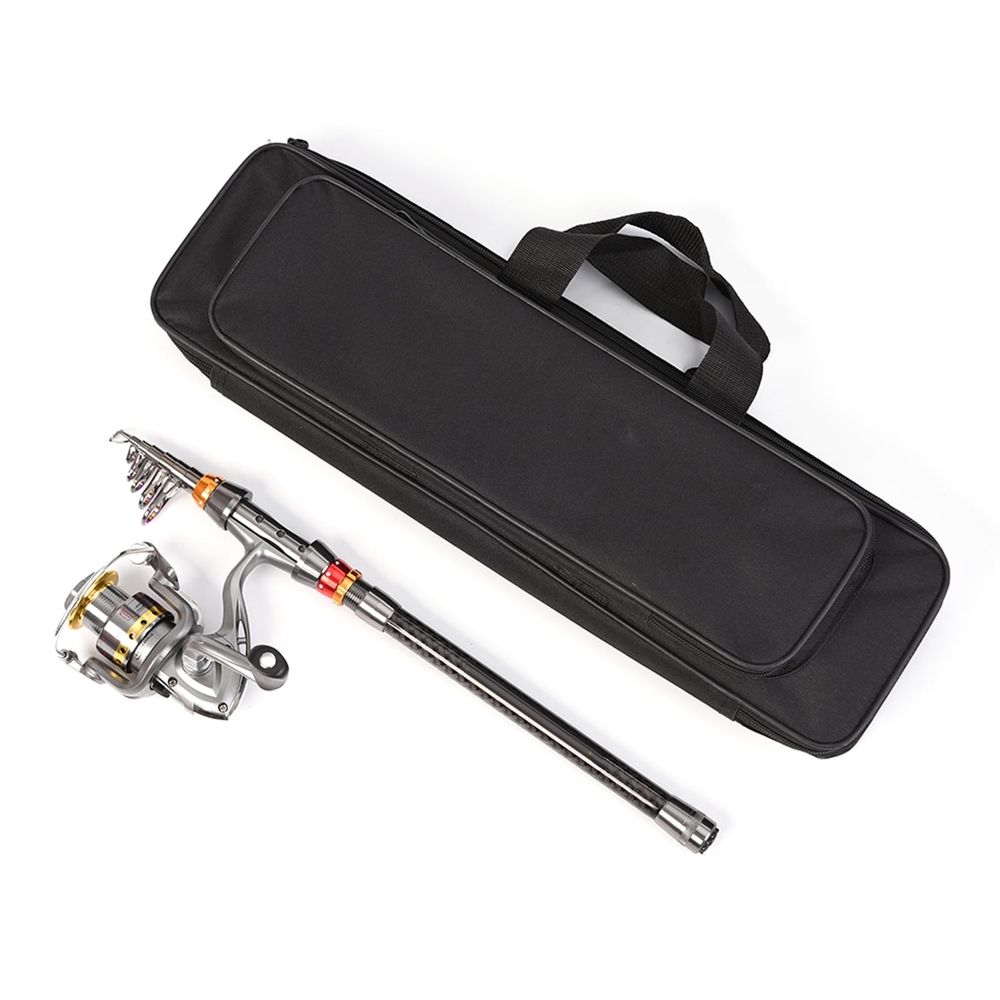 Carbon Rod Fly Telescopic Fishing Rod and Reel Combo Full Kit Carbon Fiber Fishing Rod Pole + Spinning Fishing Reel + Fishing Tackle Carrier Bag Case Fishing Gear Set
