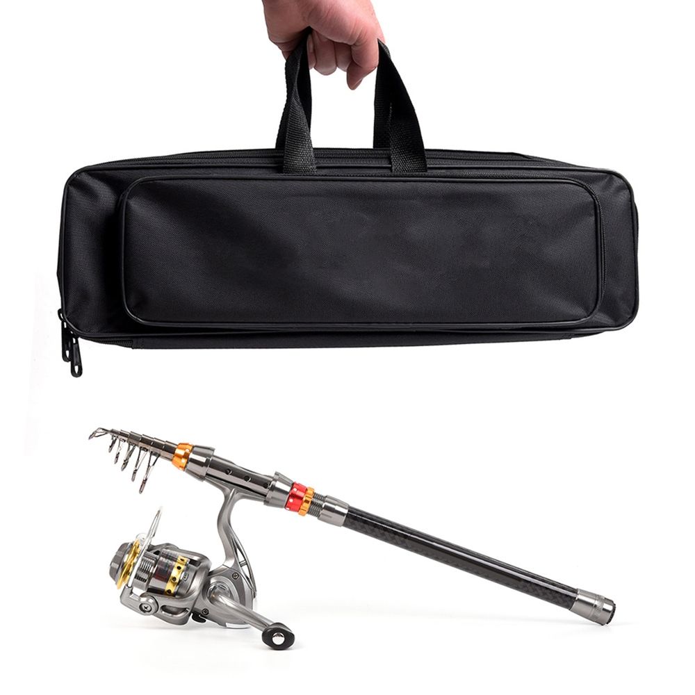 Carbon Rod Fly Telescopic Fishing Rod and Reel Combo Full Kit Carbon Fiber Fishing Rod Pole + Spinning Fishing Reel + Fishing Tackle Carrier Bag Case Fishing Gear Set