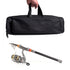 Carbon Rod Fly Telescopic Fishing Rod and Reel Combo Full Kit Carbon Fiber Fishing Rod Pole + Spinning Fishing Reel + Fishing Tackle Carrier Bag Case Fishing Gear Set