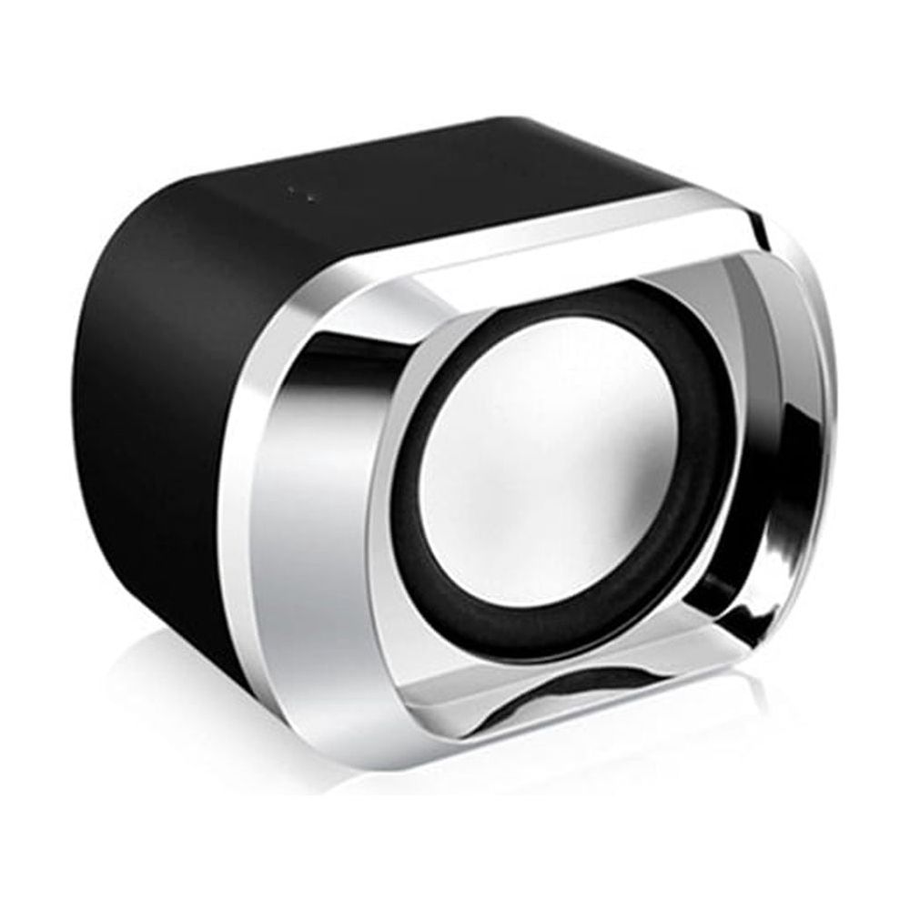 Portable USB Powered Black Speakers, Anti-Interference Stereo Sound, Set of 2 Compact Audio Devices