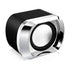 Portable USB Powered Black Speakers, Anti-Interference Stereo Sound, Set of 2 Compact Audio Devices
