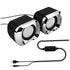 Portable USB Powered Black Speakers, Anti-Interference Stereo Sound, Set of 2 Compact Audio Devices
