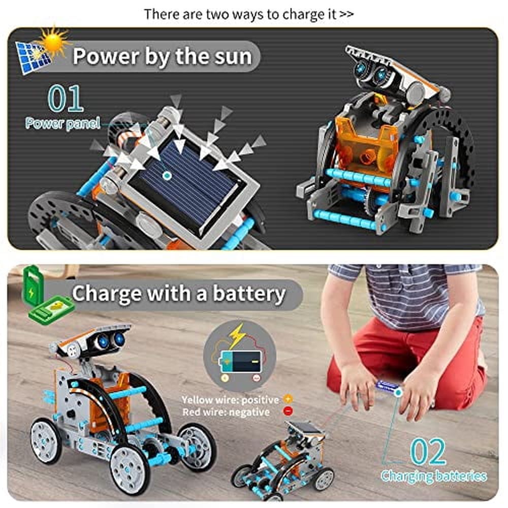 Toys for Ages 8-13,12-in-1 STEM Solar Robot Kit Toys Gifts for Kids 8 9 10 11 12 13 Years Old,Educational Building Science Experiment Set Gifts for Kids Boys Girls