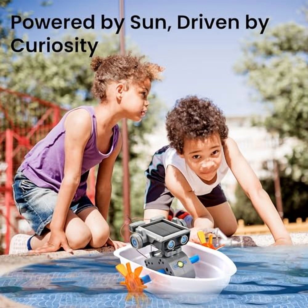 Solar Robot Building Kit STEM Gift for Boys Aged 8-13,15-in-1 DIY Science Educational Robotic Toy for Kids Teens Birthday,Powered by The Sun or Battery with 212 Pieces