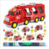 Toddler Car Toys for 1 2 3 4 5 6 Years Old Boys,7 in 1 Fire Car Trucks Playset with Play Mat & Accesoories,Birthday Gifts for Toddlers Kids Boys Girls Age 1-3 3-5